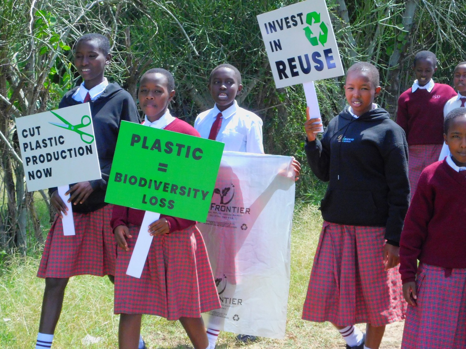 Mara Girls Leadership School students participating in an awareness activity